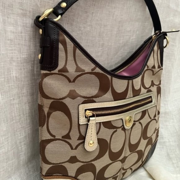 Coach Signature Canvas Handbag - Picture 3 of 5